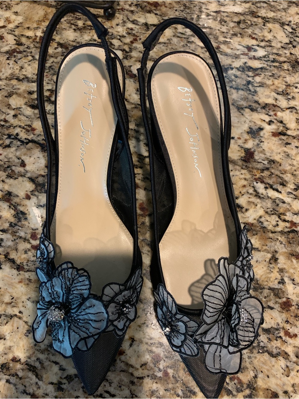 Betsey Johnson Petra Mesh Heels Size 8